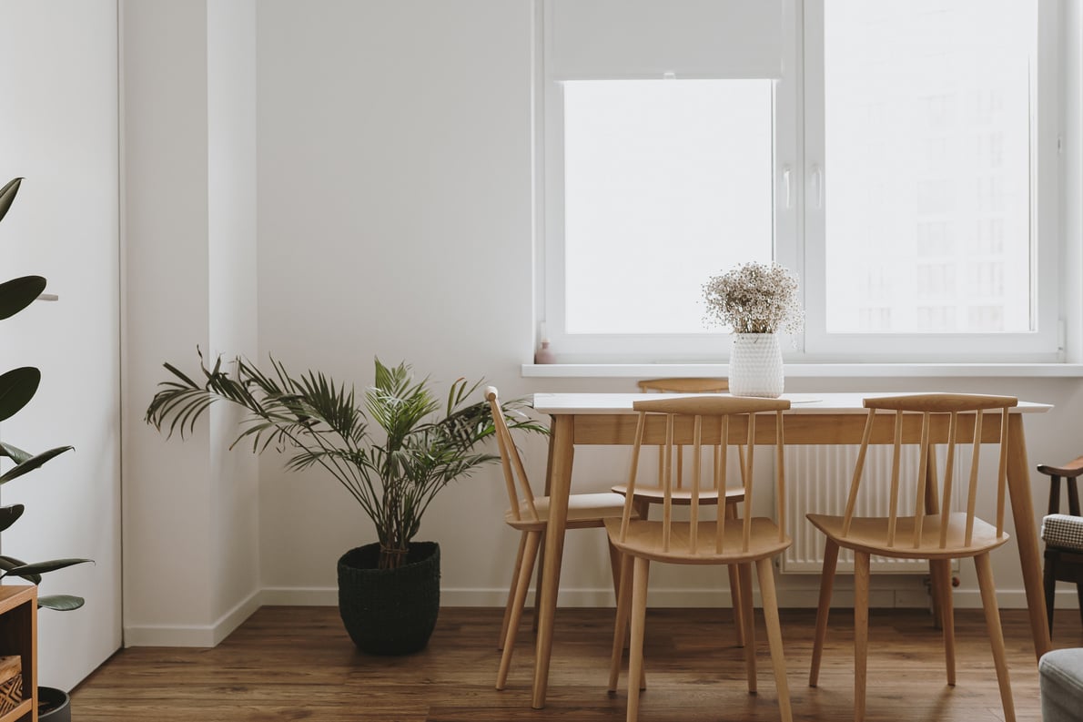 Cozy Minimalist Dining Room Interior